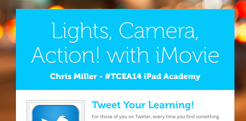 Lights, Camera, Action! with iMovie